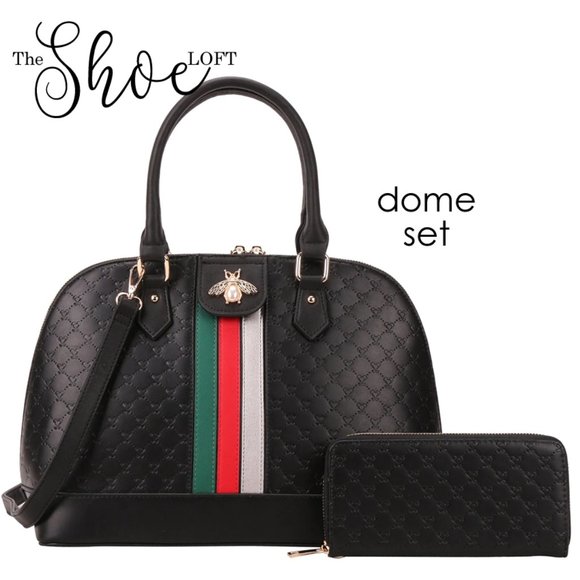 Quilted Bee Striped Backpack and Wallet Set - Picture 3 of 12